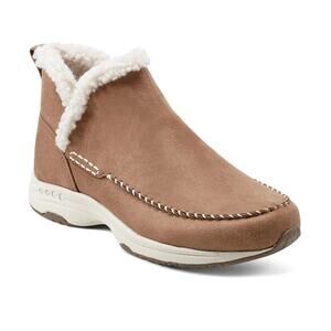 Easy spirit women's med brown ankle boots booties New 10M Bennet2 cozy suede